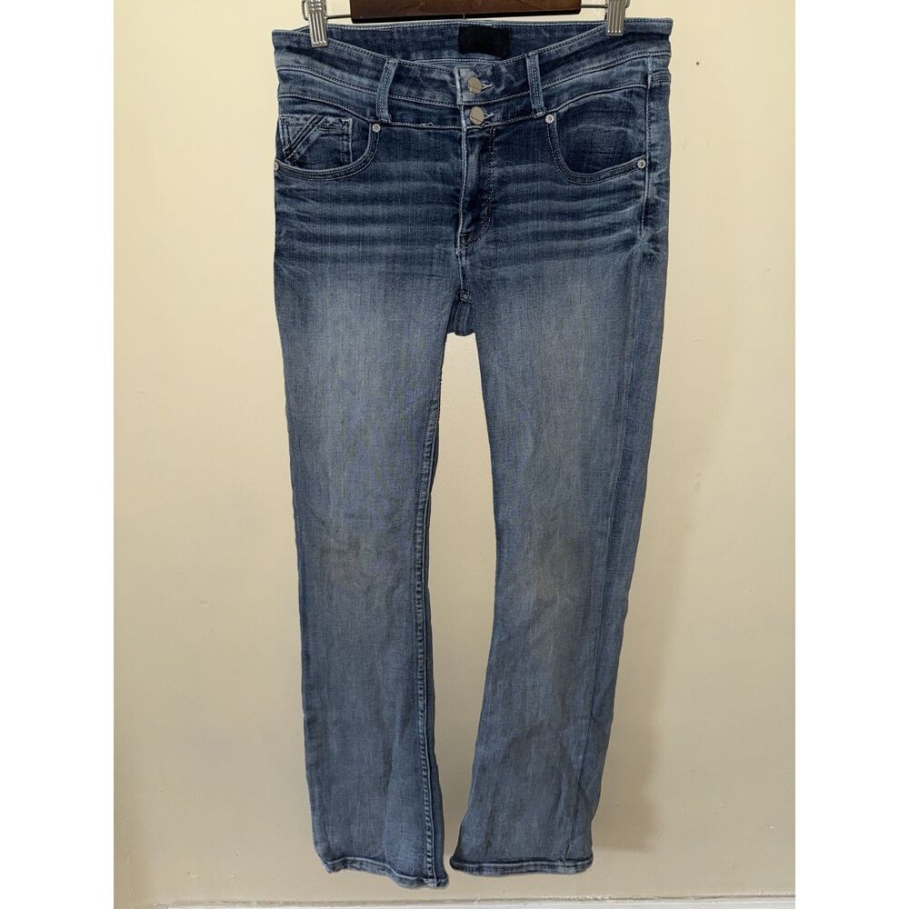 Buckle Black No. 53 Tailored Bootcut Jeans 29x34 Medium Wash Double Button